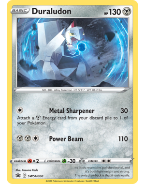 Pokemon Duraludon (SWSH060) Lightly Played Holofoil