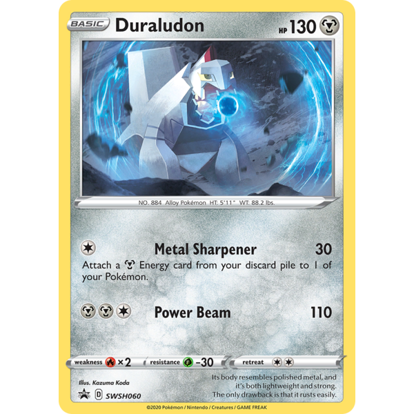 Pokemon Duraludon (SWSH060) Lightly Played Holofoil