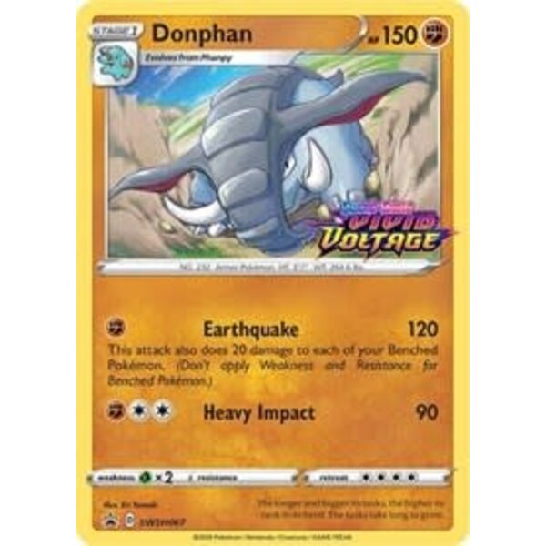 Pokemon Donphan (Prerelease) (SWSH067) Lightly Played Holofoil