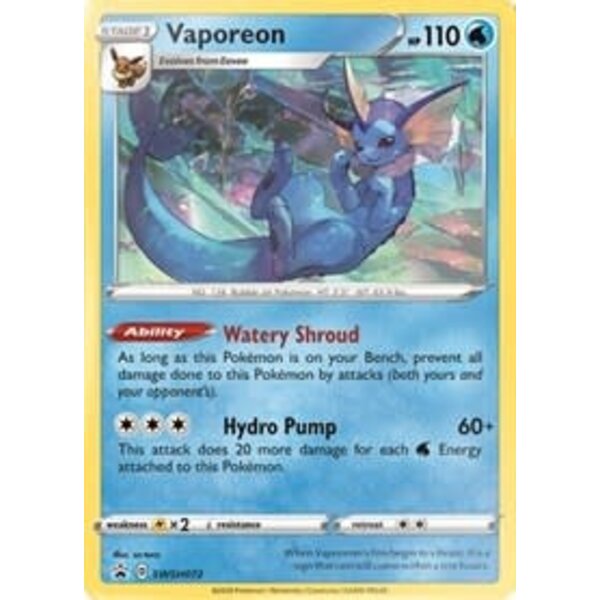 Pokemon Vaporeon (SWSH072) Lightly Played Holofoil