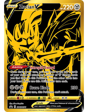 Pokemon Zacian V (SWSH076) Lightly Played Holofoil