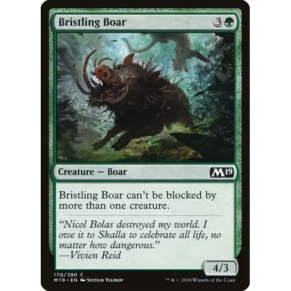 Magic: The Gathering Bristling Boar (170) Lightly Played