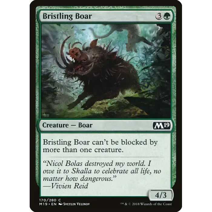 Magic: The Gathering Bristling Boar (170) Lightly Played