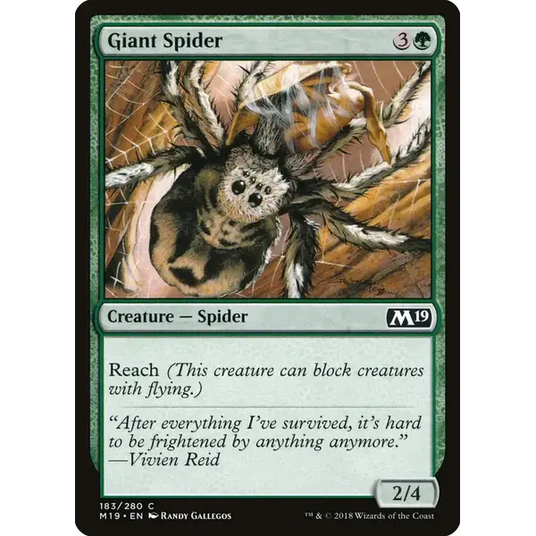 Magic: The Gathering Giant Spider (183) Lightly Played