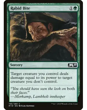 Magic: The Gathering Rabid Bite (195) Lightly Played