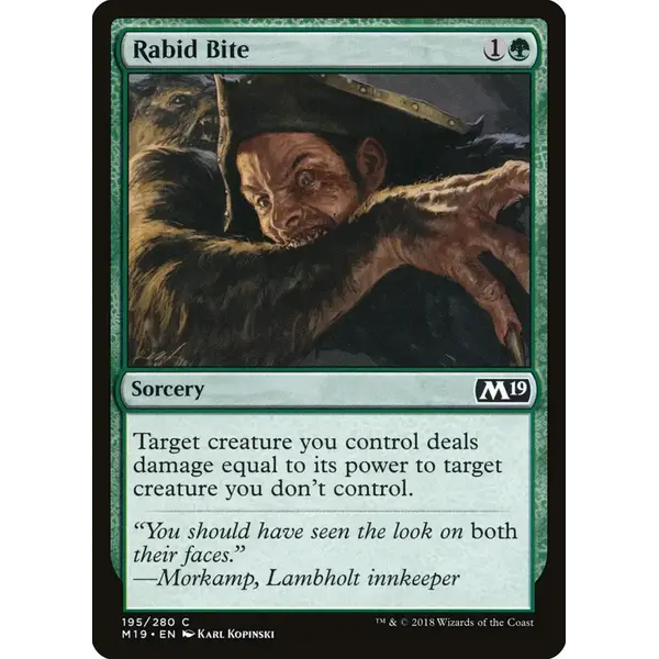 Magic: The Gathering Rabid Bite (195) Lightly Played