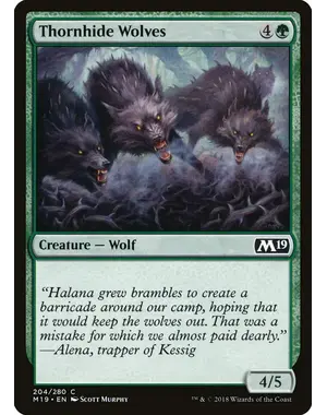 Magic: The Gathering Thornhide Wolves (204) Lightly Played