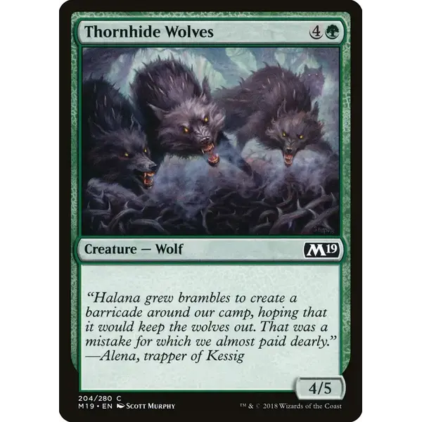 Magic: The Gathering Thornhide Wolves (204) Lightly Played