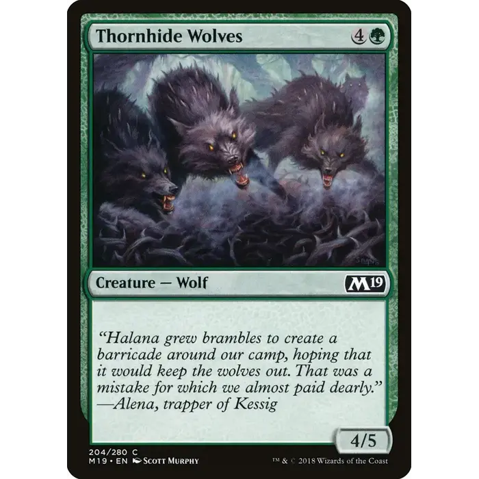 Magic: The Gathering Thornhide Wolves (204) Lightly Played