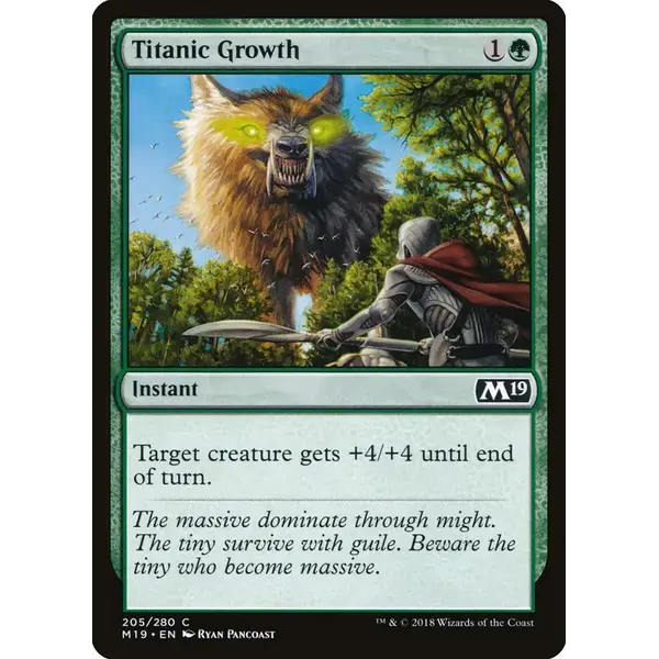 Magic: The Gathering Titanic Growth (205) Lightly Played