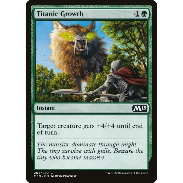 Magic: The Gathering Titanic Growth (205) Lightly Played