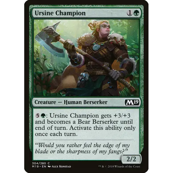 Magic: The Gathering Ursine Champion (304) Lightly Played