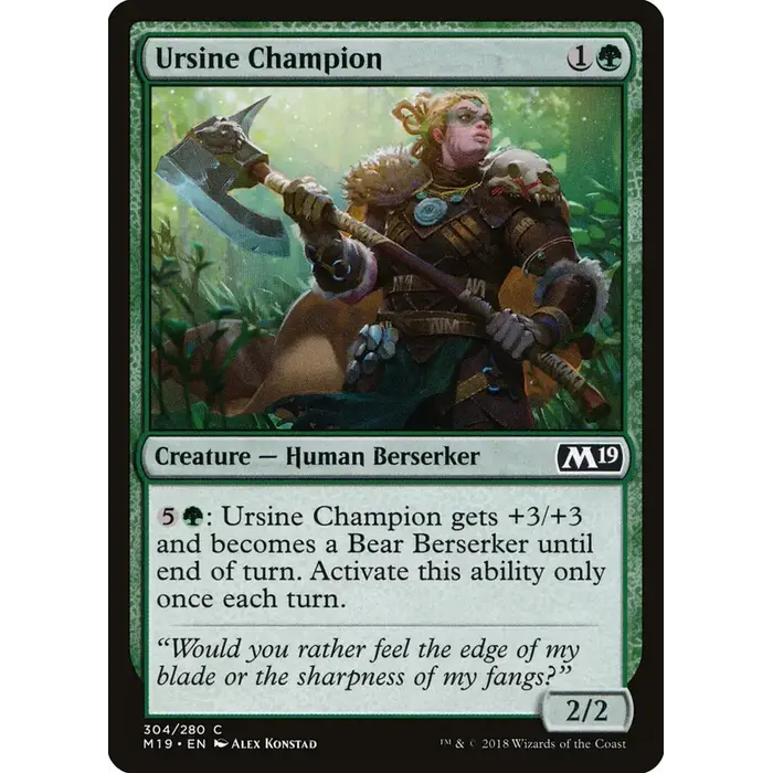 Magic: The Gathering Ursine Champion (304) Lightly Played