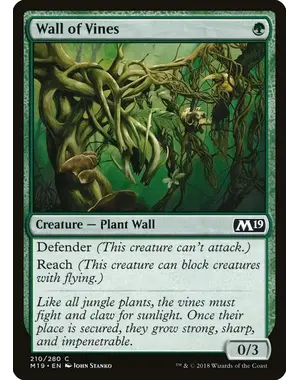Magic: The Gathering Wall of Vines (210) Lightly Played