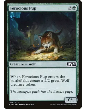 Magic: The Gathering Ferocious Pup (171) Lightly Played