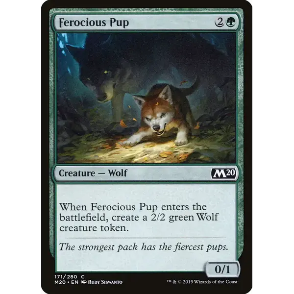 Magic: The Gathering Ferocious Pup (171) Lightly Played