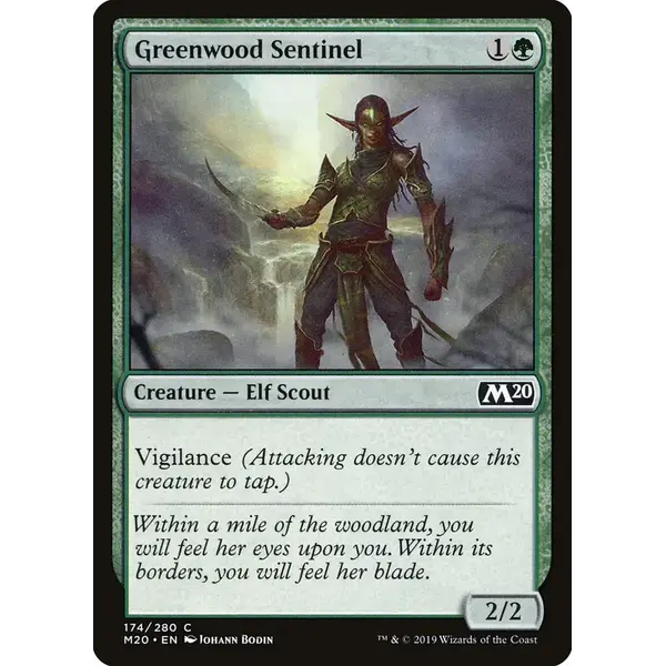 Magic: The Gathering Greenwood Sentinel (174) Lightly Played