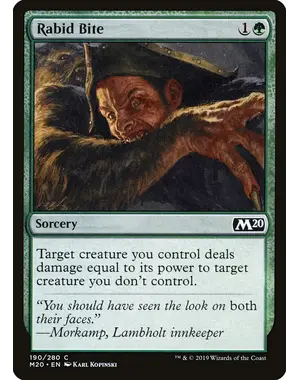 Magic: The Gathering Rabid Bite (190) Lightly Played