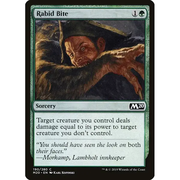 Magic: The Gathering Rabid Bite (190) Lightly Played