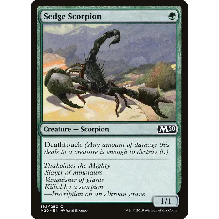 Magic: The Gathering Sedge Scorpion (192) Lightly Played