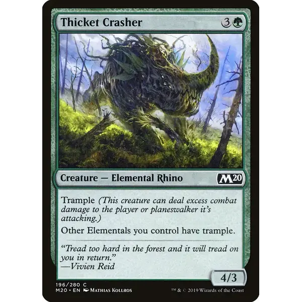 Magic: The Gathering Thicket Crasher (196) Lightly Played