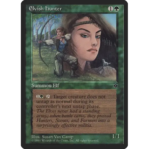 Magic: The Gathering Elvish Hunter (Van Camp) (67c) Lightly Played