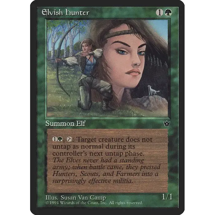 Magic: The Gathering Elvish Hunter (Van Camp) (67c) Lightly Played