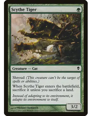 Magic: The Gathering Scythe Tiger (183) Lightly Played