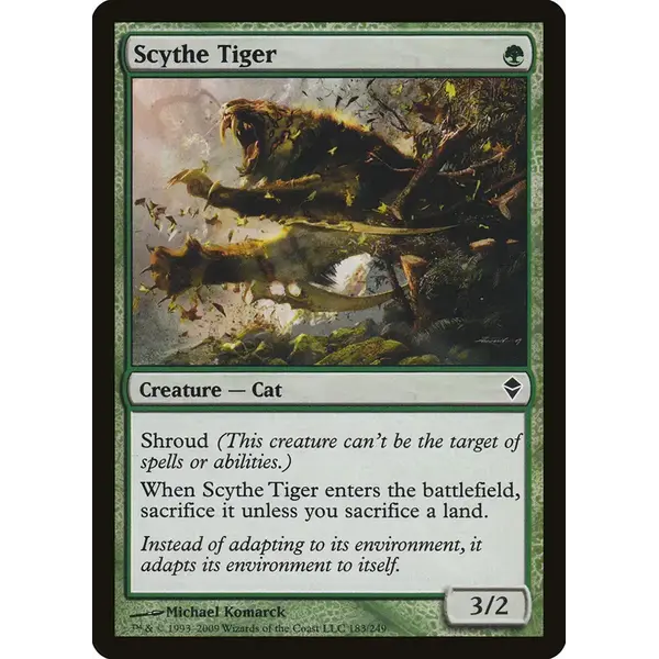 Magic: The Gathering Scythe Tiger (183) Lightly Played