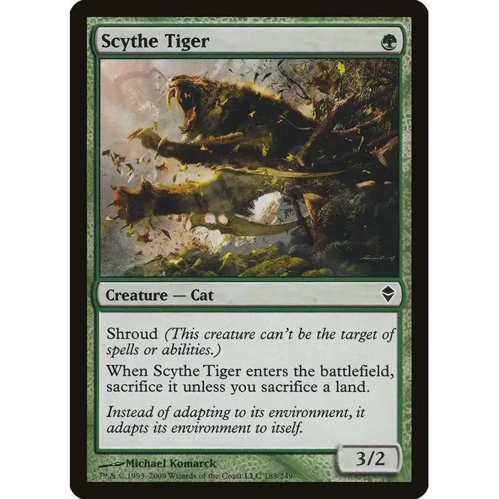 Magic: The Gathering Scythe Tiger (183) Lightly Played