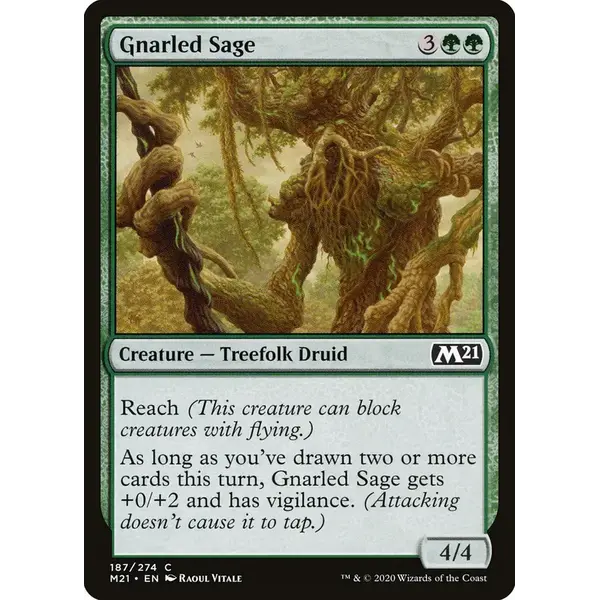 Magic: The Gathering Gnarled Sage (187) Lightly Played