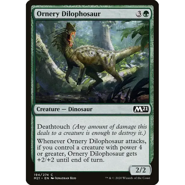 Magic: The Gathering Ornery Dilophosaur (194) Lightly Played