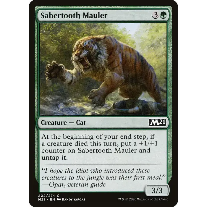 Magic: The Gathering Sabertooth Mauler (202) Lightly Played