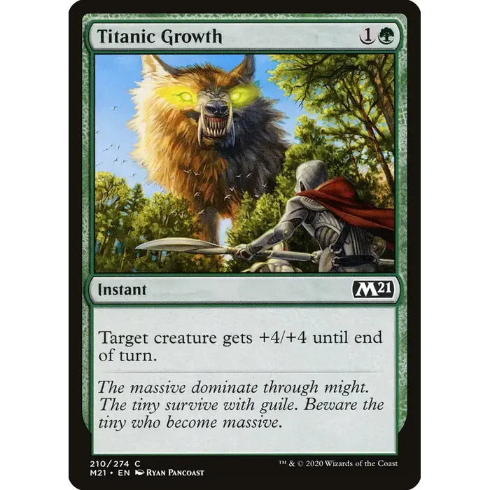 Magic: The Gathering Titanic Growth (210) Lightly Played