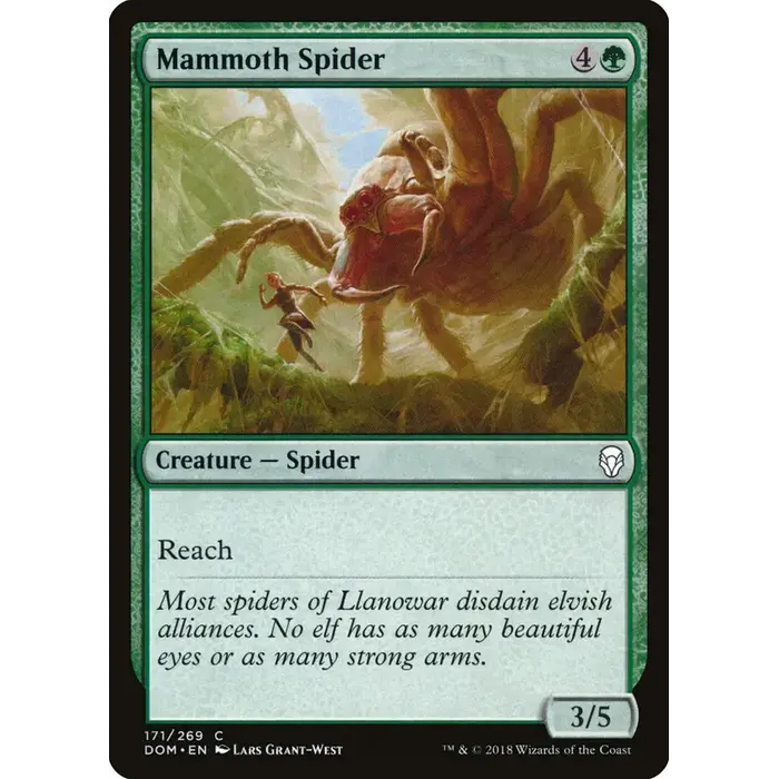 Magic: The Gathering Mammoth Spider (171) Lightly Played