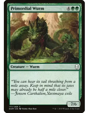 Magic: The Gathering Primordial Wurm (177) Lightly Played
