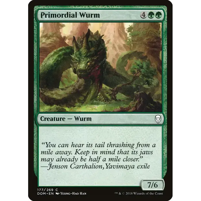 Magic: The Gathering Primordial Wurm (177) Lightly Played