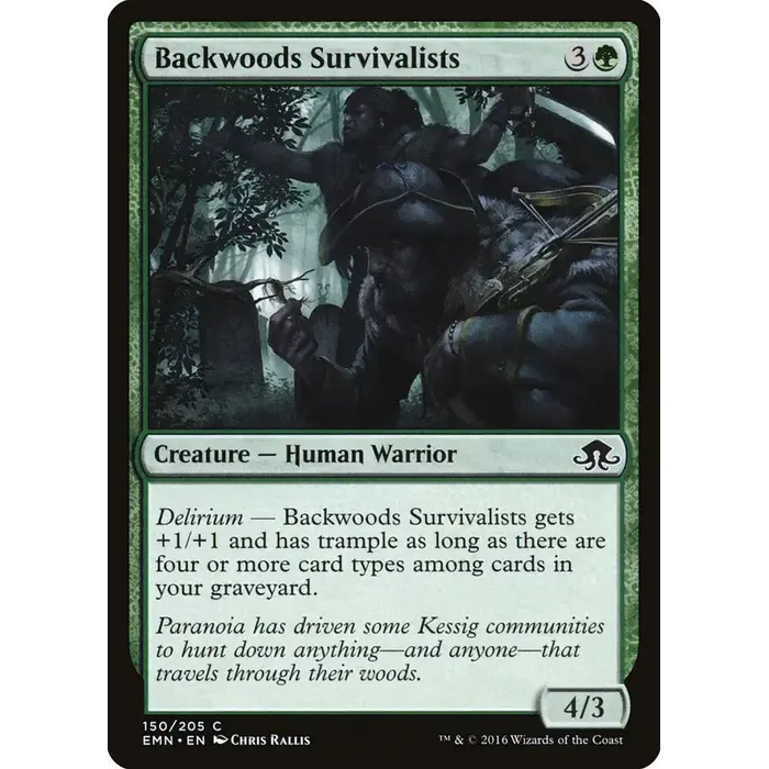 Magic: The Gathering Backwoods Survivalists (150) Lightly Played