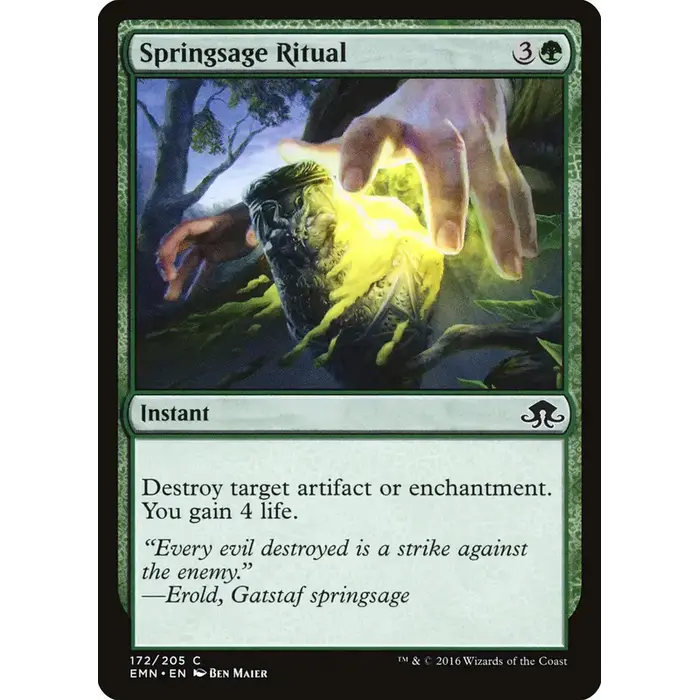 Magic: The Gathering Springsage Ritual (172) Lightly Played