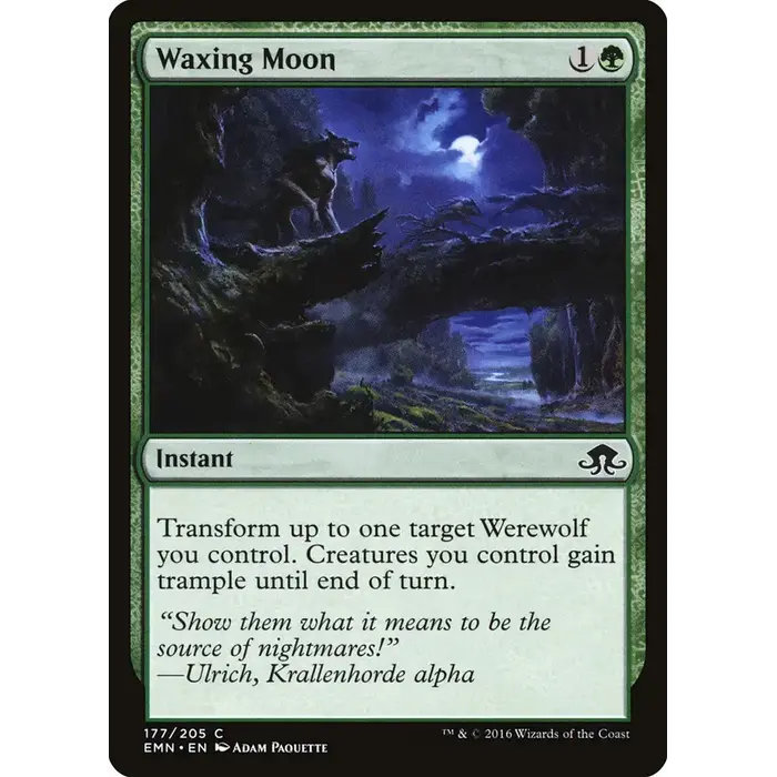 Magic: The Gathering Waxing Moon (177) Lightly Played