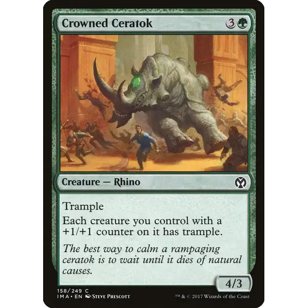 Magic: The Gathering Crowned Ceratok (158) Lightly Played