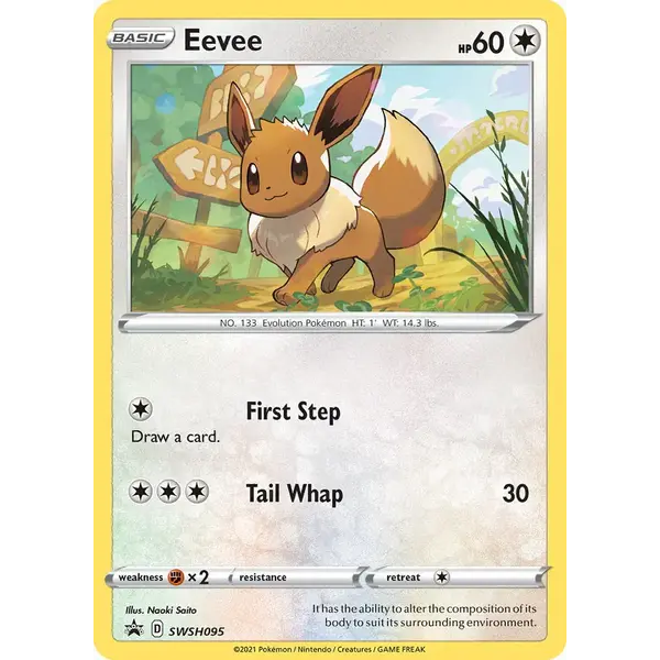Pokemon Eevee (SWSH095) Lightly Played Holofoil
