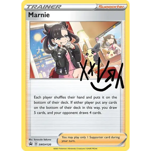 Pokemon Marnie (SWSH120) Lightly Played Holofoil