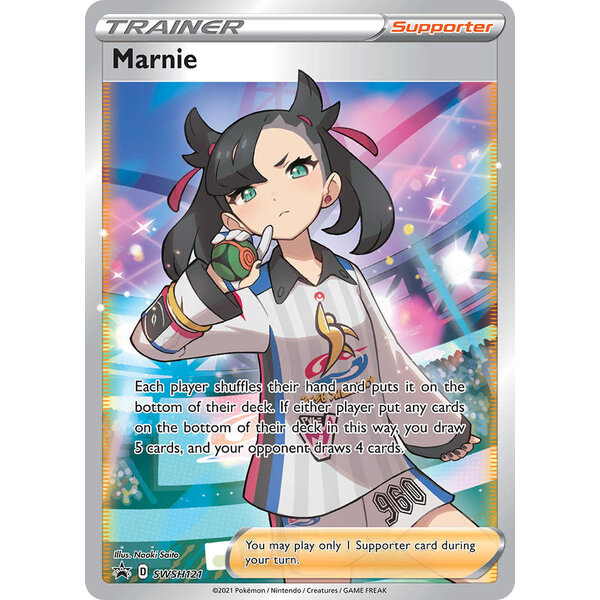 Pokemon Marnie (SWSH121) Lightly Played Holofoil