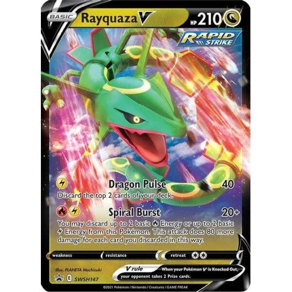 Pokemon Rayquaza V (SWSH147) Near Mint Holofoil
