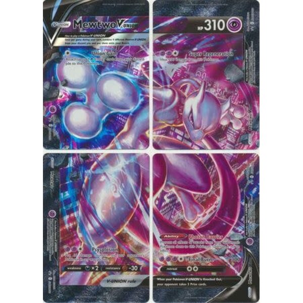 Pokemon Mewtwo V-UNION [Set of 4] (SWSH159-162) Lightly Played Holofoil