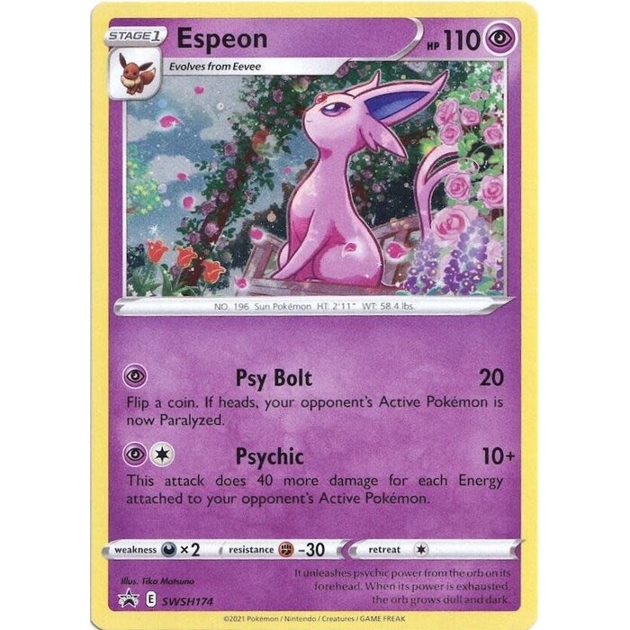 Pokemon Espeon (SWSH174) Lightly Played Holofoil