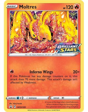 Pokemon Moltres (Prerelease) (SWSH185) Near Mint Holofoil