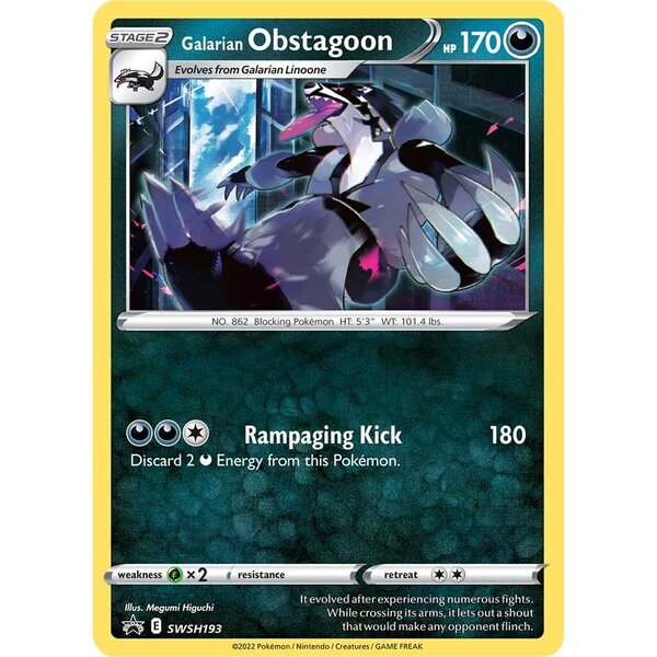 Pokemon Galarian Obstagoon (SWSH193) Lightly Played