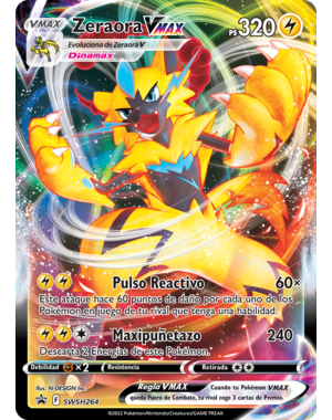Pokemon Zeraora VMAX (SWSH264) Lightly Played Holofoil